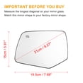 thumbnail image 3 of Unique Bargains 1 Pcs Car Rearview Left Side Heated Mirror Glass Replacement W / Backing Plate for Ford 8L8Z17K707G, 3 of 7