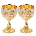 thumbnail image 6 of Toyvian 2Pcs European Style Zinc Alloy Wine Cups Party Goblets, 6 of 8