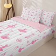 thumbnail image 3 of Castle Fairy Ballet Girl Zipper Twin Comforter Sets with Fitted Sheet and 2 Pillowcases,Cartoon Swan Bow Zipper Bedding Set,Pink White,Grey Reversible,4-Piece, 3 of 6