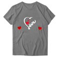 thumbnail image 4 of Otvok Womens Valentine'S Day Tops Casual Printed Round Neck Short Sleeve T-Shirt, 4 of 6