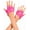 Hot Pink, variant on Women's Short Faux Leather Fingerless Gloves