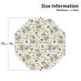 thumbnail image 2 of Lsque Cute Cow Pattern 4" Drink Coasters Set of 4, PVC Leather Absorbent Coasters, Table Coaster Set Decorative Coffee Cup Coasters Housewarming Gift -Octagon, 2 of 6