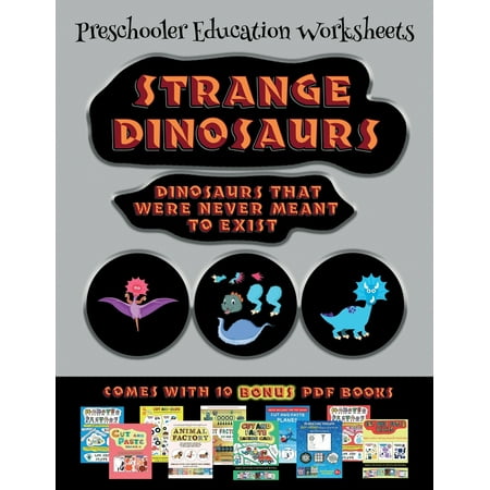 Preschooler Education Worksheets (strange Dinosaurs - Cut And (Best Tablet Games For Preschoolers)