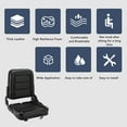 thumbnail image 3 of Asiento De Carretilla Elevadora, Asiento De Tractor Universal Esquinas Curvas Redondeadas Estructura Reforzada Cuero De PU Compatibilidad Versátil Para Cargador Deslizante, 3 of 7