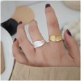 thumbnail image 2 of Anillos abiertos estéticos irregulares de Plata de Ley 925 para mujer, pareja elegante, accesorios de joyería de calidad de lujo Argent 925, 2 of 2
