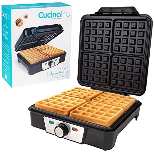 Máquina para Hacer Gofres Belga CucinaPro de Cuatro Cuadrados