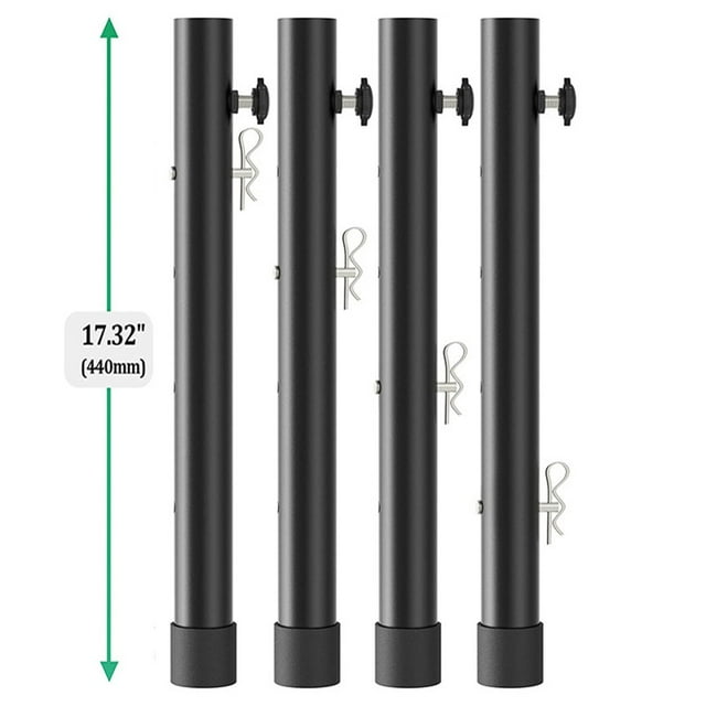 4 Rallonges de Pieds de Table pour Pieds Courbés/droits Table Pliante Réglable