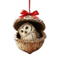 thumbnail image 6 of 6PCS Woodland Christmas Ornaments, 3D Acorn Animal Hanging Decorations, Rustic Nature Inspired Tree Decor for Wreath Garland Mantel Home Holiday, 6 of 7