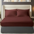 thumbnail image 5 of Flymme Twin Comforter Set Burgundy 5 Pieces Bed in a Bag , Soft Microfiber Red Comforter Bedding Sets with Flat Sheet, Fitted Sheet, Pillowcases, 5 of 9