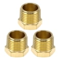 thumbnail image 1 of Accesorios de tubería de latón Unique Bargains 1/2"NPT Tapón de cabeza hexagonal 3 Pcs, 1 of 7