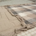 thumbnail image 4 of Donna Sharp Smoky Cobblestone Ragged Pieced Cotton Neutral Decorative Throw, 4 of 7