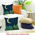 thumbnail image 4 of ZFLMY Green Mountain Moon Nebula Pillowcase, Sofa Decoration Sofa Pillowcase, Linen Cushion Cover is suitable for indoor and outdoor home decoration pillows 24x24in, 4 of 5