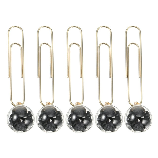 MasteelfCA 5pcs Office Note Clips Paper Clips Files Holding Clips Metal Paper Clips