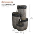 thumbnail image 4 of Alpine Corporation 14" Tall Cascading Tabletop Fountain Decoration with LED Lights, Gray, 4 of 12