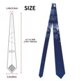 thumbnail image 3 of Xecao Christmas Blue Print Tie For Men Necktie Woven Jacquard Neck Ties,Classic Men's Tie, 3 of 7