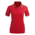 thumbnail image 1 of CLOVERY Women's Casual 2-Button Placket Polo Short Sleeve Shirt (S-3XL), 1 of 5