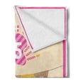 thumbnail image 2 of 25th Birthday Soft Flannel Fleece Throw Blanket, Pink Framework Flags Letters Burning Candlesticks Gifts Colorful Print, Cozy Plush for Indoor and Outdoor Use, 50" x 60", Multicolor, by Ambesonne, 2 of 5
