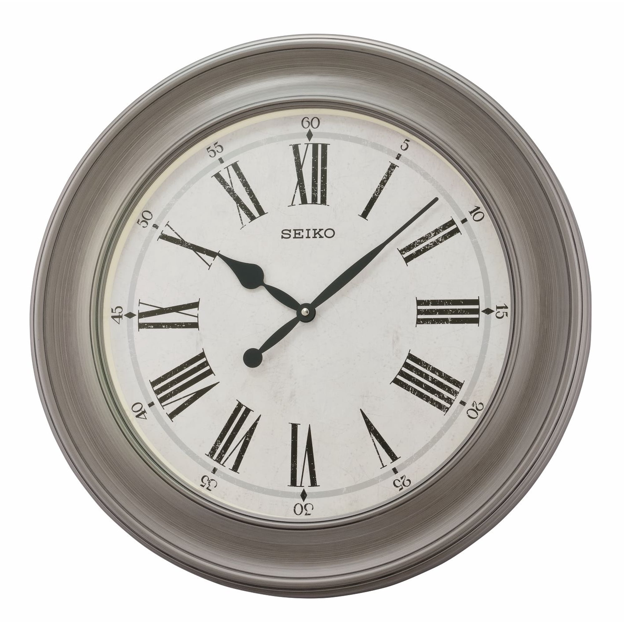 e 7 fddbbf 21 c 5 4 dd 1 b 0 da 19 c 3 b 840 ee 18 . 04933746674180418 bbae 2932 b 4 b 8141 Seiko Noa Wall Clock, 22 Traditional, Round, Quartz, Analog, Gray, Roman numerals, wide frame - e 7
