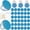 Blue-30, variant on Black 30 Count Compact Magnifying Mirrors Party Favor Set
