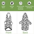 thumbnail image 6 of Disketp Black White Halloween Dog Hoodie Dog Clothes with Hat, Pet Winter Clothes Warm Hoodies Coat for Small Dogs-Medium, 6 of 7