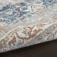 thumbnail image 5 of HomeRoots 545160 7 x 10 ft. Medallion Power Loom Distressed Traditional Rectangle Area Rug, Blue & Ivory, 5 of 11