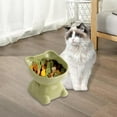 thumbnail image 6 of Raised Cat Bowl Drinking Feeding Bowl Pet Feeder Bowl Elevated Cat Food Bowl Green, 6 of 9