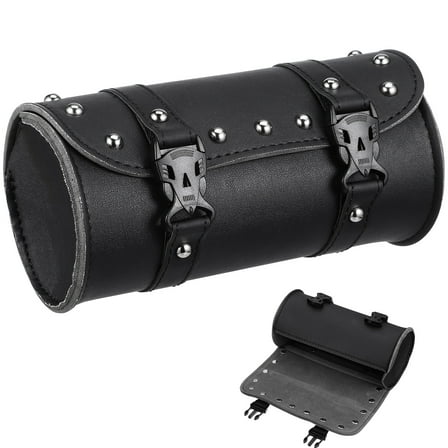 UEETEK Motorcycle Foot Pedal Saddlebag Black Synthetic 1Pcs