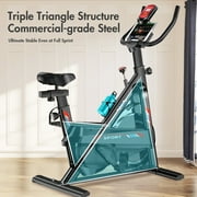 Arcon Exercise Bike, Indoor Cycling Bike, Stationary Bike for Home Cardio Gym with Silent Belt Drive, Workout Bike With Digital Display & Comfortable Seat, Black and Red