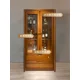 thumbnail image 4 of Gabinete de vino de madera maciza A16, dos puertas, seda dorada, nogal, moderno gabinete alto chino para sala de estar, vitrina con puerta de vidrio para pared, 4 of 4