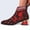 Red, variant on Lilgiuy Women Boots Retro Embroidered Rhinestone Thick Heel Shoes Boots Plus Size BootsBlue6.5 Winter Clothes for 2022