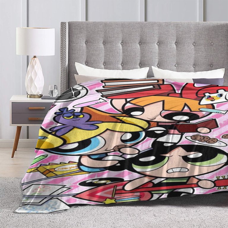 Powerpuff Girls Bed Blanket Super Soft Fleece Throw Blanket