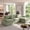 Green, variant on 108" Boneless Sofa, 3-Seater Cloud Couch with Moveable Ottoman, L-Shaped Modular Sectional Sofa, Deep Seat Comfy Couches for Living Room , No Assembly Required, White