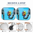 thumbnail image 6 of Haiem Elephant Trunk Couple Flowers Car Windshield Sun Shade (2 Pieces) Foldable Windshield Sun Shade Car Accessories for Truck SUV Pickup-Medium, 6 of 7