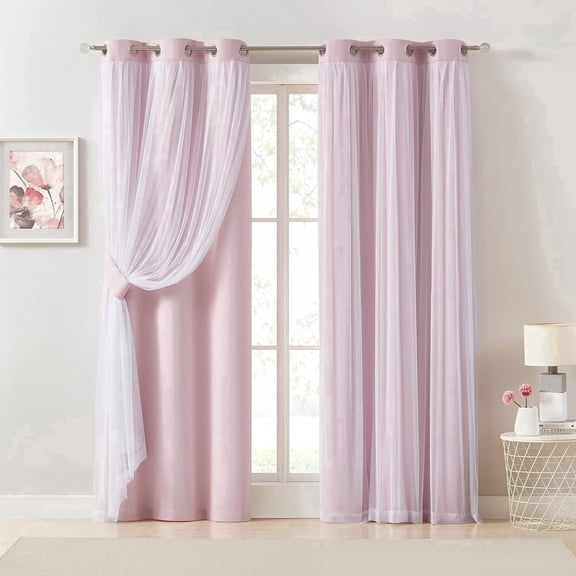 Blackout Curtain Set of 2, Thermal Insulated Grommet Room Darkening Energy Saving Window Treatment for Bedroom