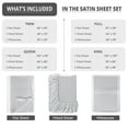 thumbnail image 6 of Lux Decor Luxury Satin Sheets Queen Size - 4-Piece Cooling Bed Sheet Set, Silky Soft & Smooth, Deep Pockets up to 15", OEKO-TEX Certified, Skin-Friendly Comfort (Grey), 6 of 10