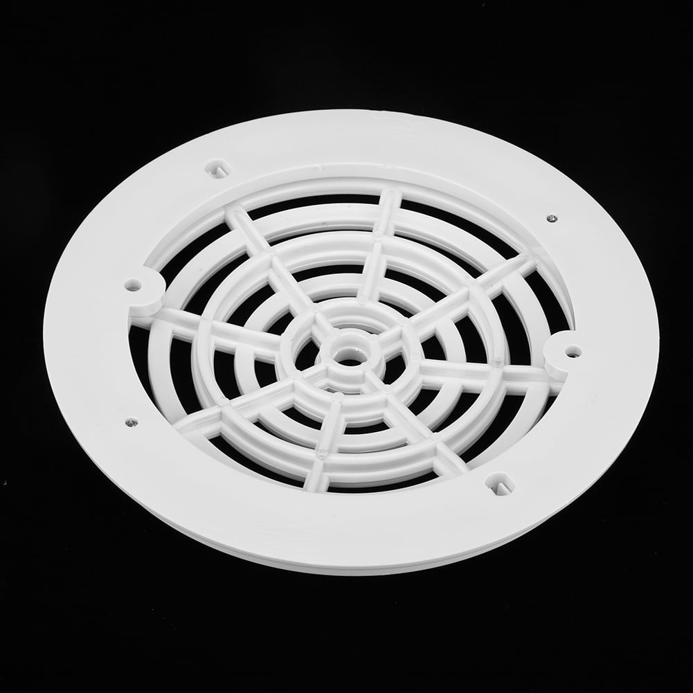 8inch White Universal Round Swimming Pool Main Drain w/Screws East to Fit 
