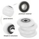 thumbnail image 5 of FELTECHELECTR 4 rodillos para puerta de baño, poleas para puerta corrediza de vidrio, repuesto de corredor pequeño para puerta de ducha., 5 of 6