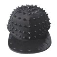 thumbnail image 5 of Hsqqdc Spiky Studded Baseball Cap Flat Brim Punk Hat for Street Style, 5 of 7