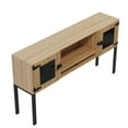 thumbnail image 2 of Mirella 72" Hutch with Glass Doors in Sand Dune, 2 of 3