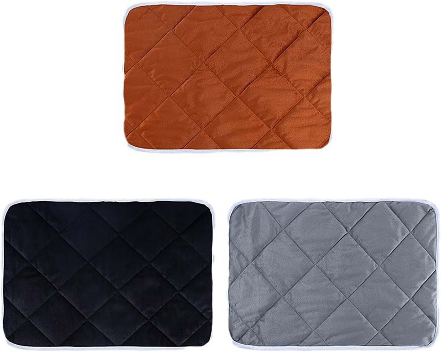 Heated Cat Bed, Dog Heating Pad, Waterproof Extra Warm Thermal Pet Pad for Indoor Outdoor Decor, Non-Slip Heating Pads for Dogs Cats, Pet Bed Home Decor Washable, Gifts for Women Men (Brown)