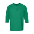thumbnail image 7 of Inglocry Men's Henley Shirts Long Sleeve Basic Pullover Shirt Lightweight Button Down Shirts For Men Green M, 7 of 7