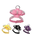 thumbnail image 2 of New Pink Cute Pet Chest Harness Rhinestone Bow Small Dog Traction Rope Walking Cat Chest Harness Cat Accessories Dog Collar (deep purple S), 2 of 7