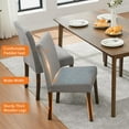 thumbnail image 5 of Dining Chairs Set of 4/6 - Upholstered Tufted Parsons Chairs with Wood Legs, Padded Seat Kitchen & Living Room Accent Chairs (Velvet Fabric）, 5 of 7