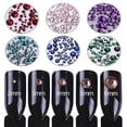 thumbnail image 4 of ND05 3d Nail Art Rhinestone Mix Sizes Ab Colors Flat Bottom Chameleon Nail Studs, 4 of 5