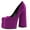 Purple, variant on YDN Women Classic Platform Square Closed Toe Pumps Slip On Chunky Block High Heels Sexy Party Dance Bridal Dressy Shoes Size 7 Purple