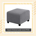 thumbnail image 2 of Kearding Funda otomana elástica para el hogar y la Oficina, funda protectora para reposapiés de poliéster estirable para dormitorio, Decoración del hogar gris claro, 2 of 6