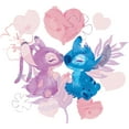 thumbnail image 2 of Men's Lilo & Stitch Angel Eskimo Kiss Watercolor Graphic Tee White 3X Large, 2 of 5