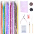 thumbnail image 1 of Kit de oropel IDN BEAUTY, 16 colores, extensiones de cabello de 120 cm, 1 of 7