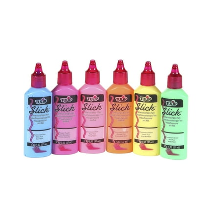UPC: 0017754261885 | Tulip Slick Fabric Paint: Neon  6 pack