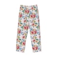 thumbnail image 6 of Uemuo Rose Flowers Pattern Men's Wide Leg Palazzo Lounge Pants with Pockets Light Weight Loose Comfy Casual Pajama Pants-Small, 6 of 9